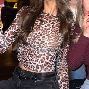 Princess Polly Leopard Print Long Sleeve Top